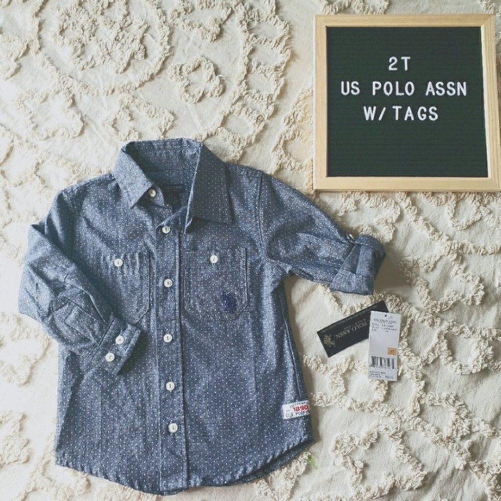 U.S. Polo Association Toddlers 2T Button Up Shirt